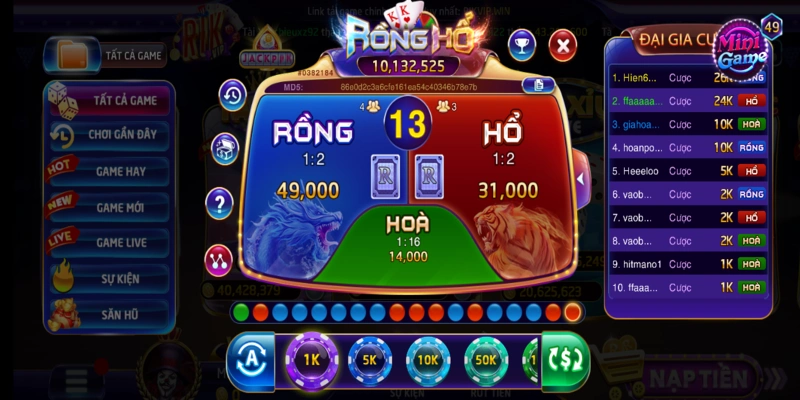 rong ho 5 Lựa chọn các cửa cược phù hợp với nhu cầu chơi của bản thân