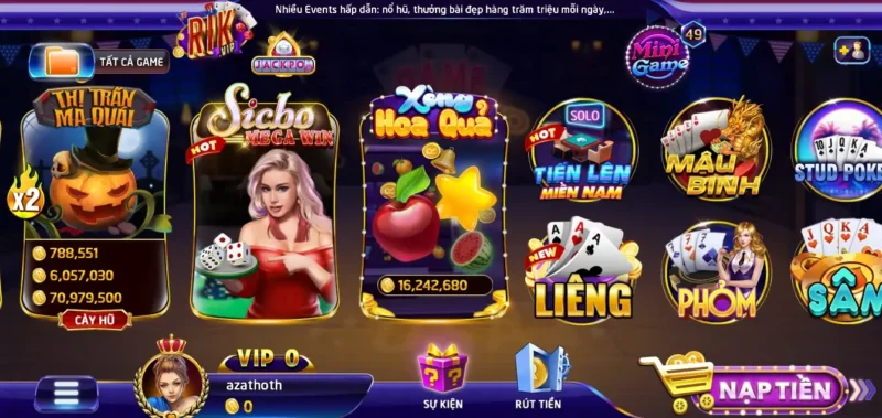 quay slot xèng hoa quả tại Rikvip