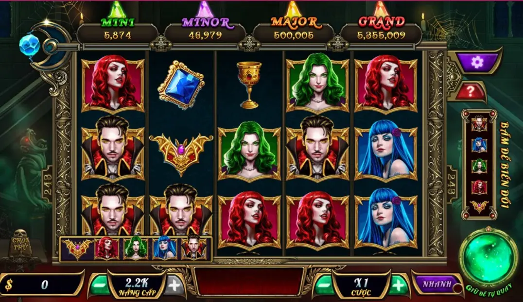 Quay slot bá tước quyền năng Rikvip