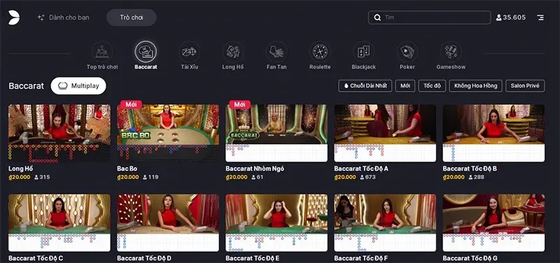 Giới thiệu về game live casino tại Rikvip