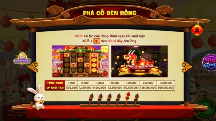 Tính năng nổi bật của game quay thưởng phá cỗ đèn rồng tại Rikvip