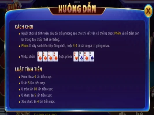 phom 2 (1) Cách tính điểm khi chơi bài phỏm online tại cổng game Rikvip