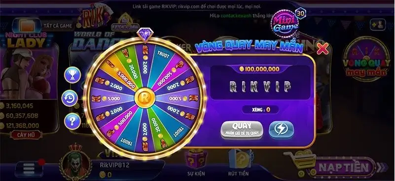 vòng quay Luật chơi game vòng quay may mắn