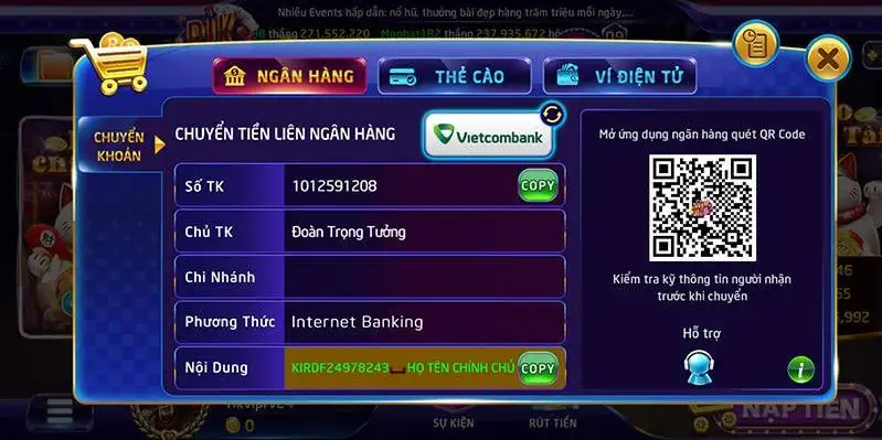 Các giao dịch tại cổng game săn cá Rikvip diễn ra an toàn và nhanh chóng