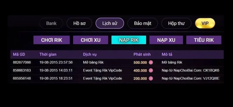 Cách nhận gift code thông qua fanpage của cổng game Rikvip