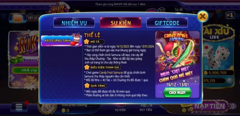 Các chính sách khuyến mãi tại cổng game Rik vip 