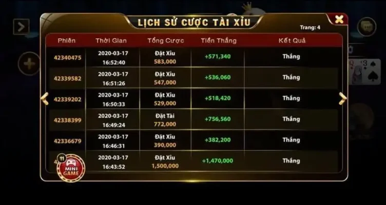 tài xỉu 3 Theo dõi kết quả của những ván cược trước để đưa ra cách cược phù hợp