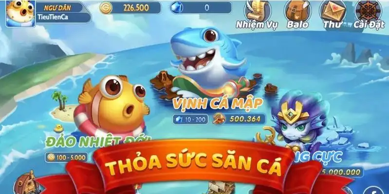 Các sảnh game có mặt tại bắn cá tiểu tiên cá Rikvip