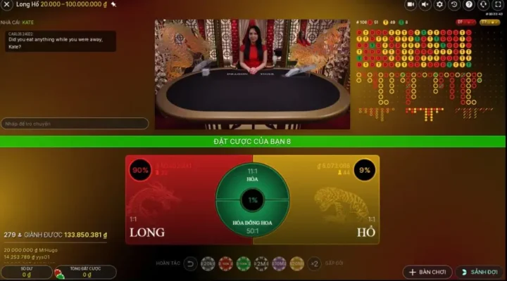 Game Long Hổ tại casino Rikvip