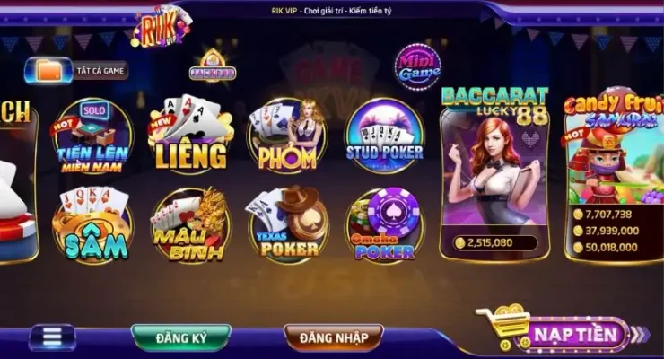 Top 3 game bài đổi thưởng yêu thích nhất tại Rik vip 