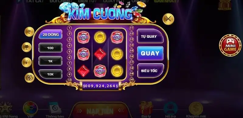 Minigame Kim Cương tại Rik vip